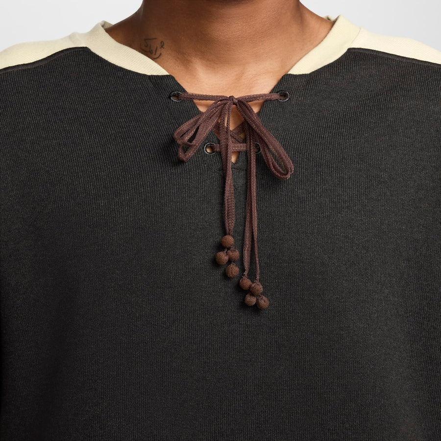Свитер Nike x Bode Astro Grabber Lacing Knit Sweater Asia Sizing 'Shaded Brown Natural Linen White', коричневый — фото 3
