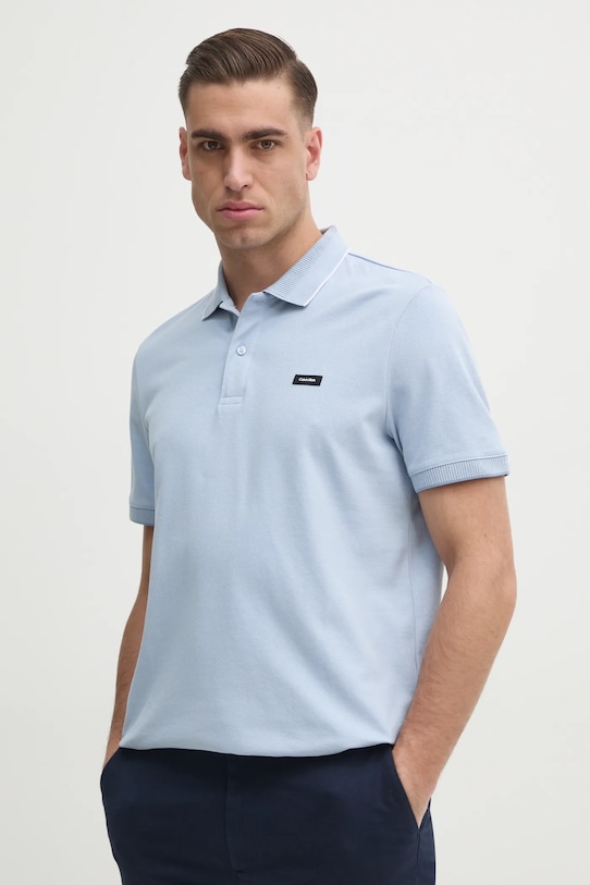

Поло Calvin Klein, синий