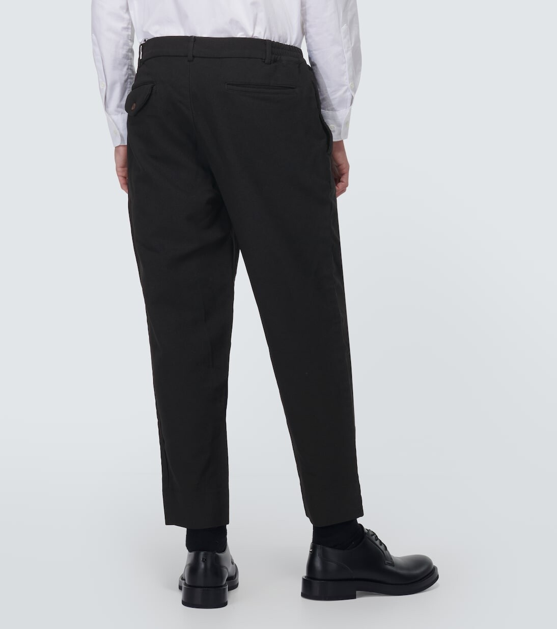 Укороченные брюки со средней посадкой Comme Des Garçons Homme Deux, черный — фото 4