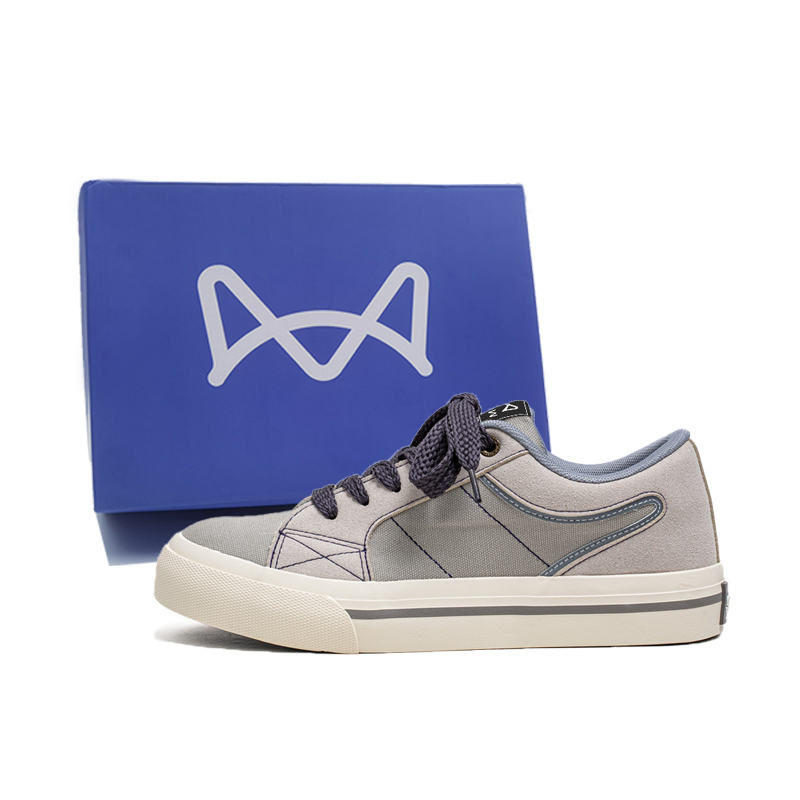

MIIOW Низкие кожаные мужские туфли серые в коробке, цвет Gray Box