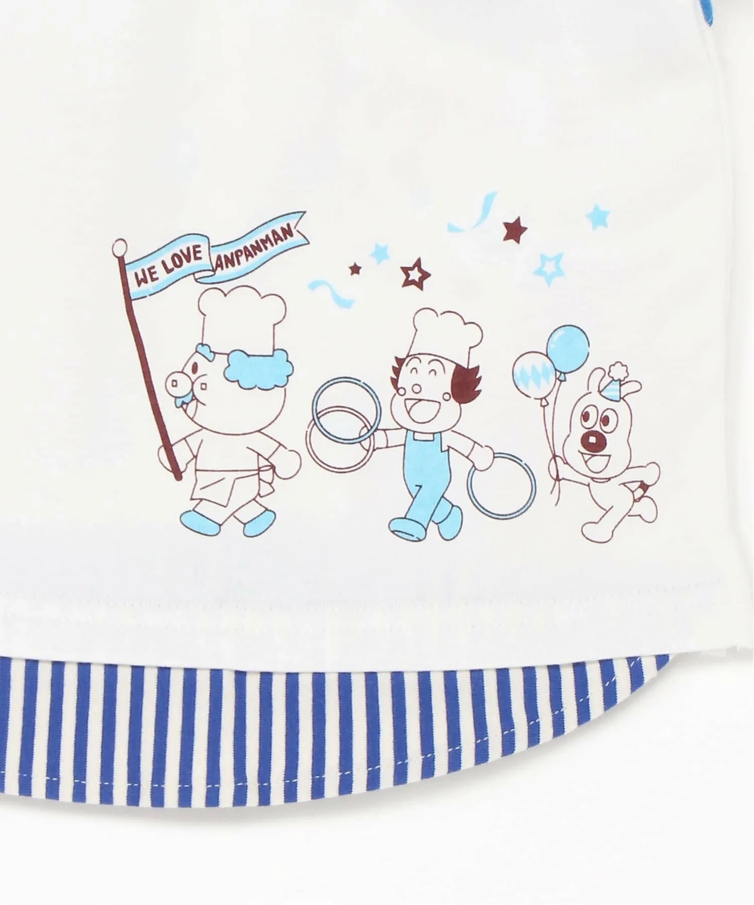Детская коллекция ANPANMAN / (K) Футболка с коротким рукавом с парадным рисунком Anpanman Kids Collection, Off-white — фото 3