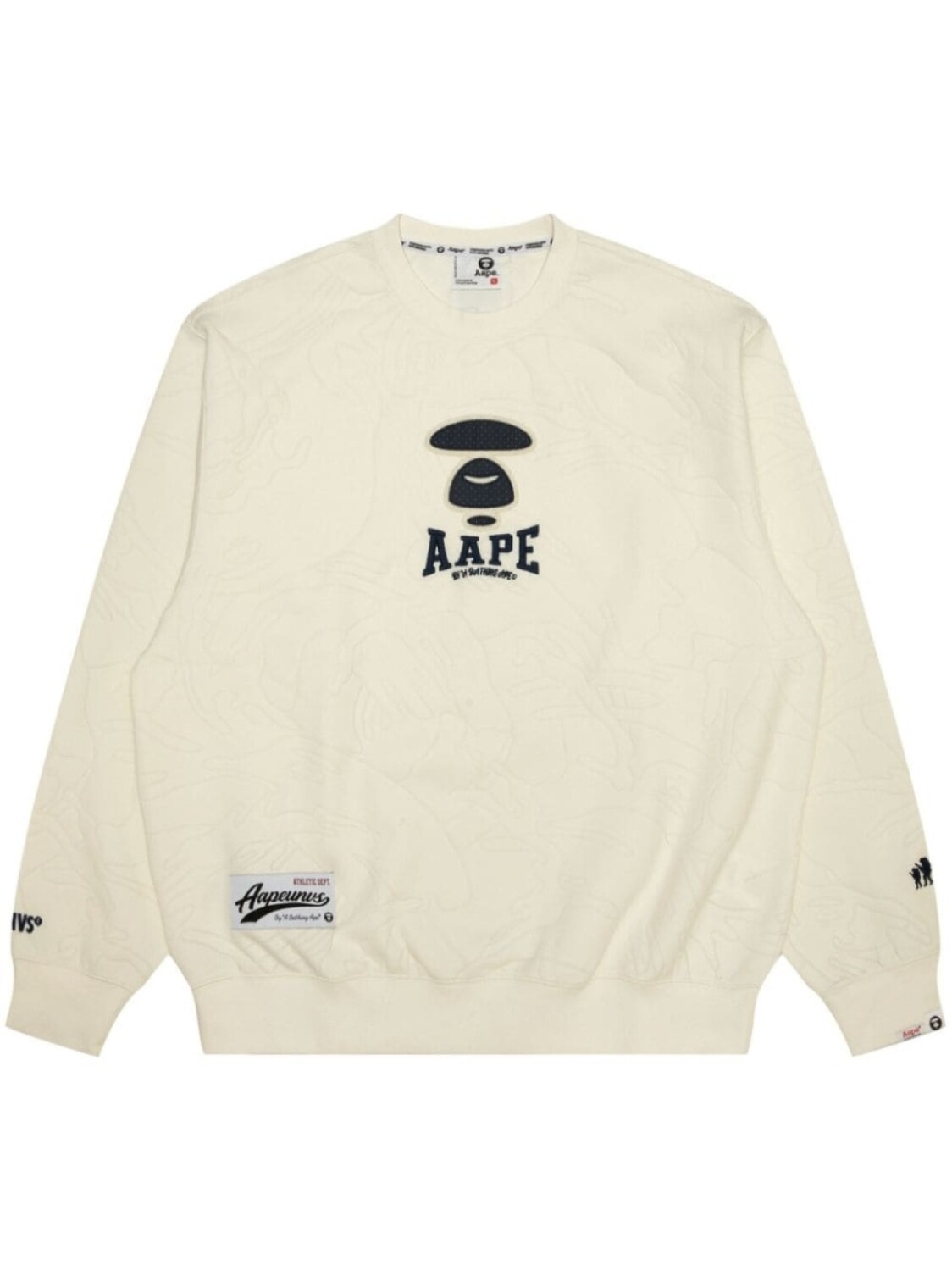 

Свитер с нашивкой-логотипом AAPE BY *A BATHING APE, серый