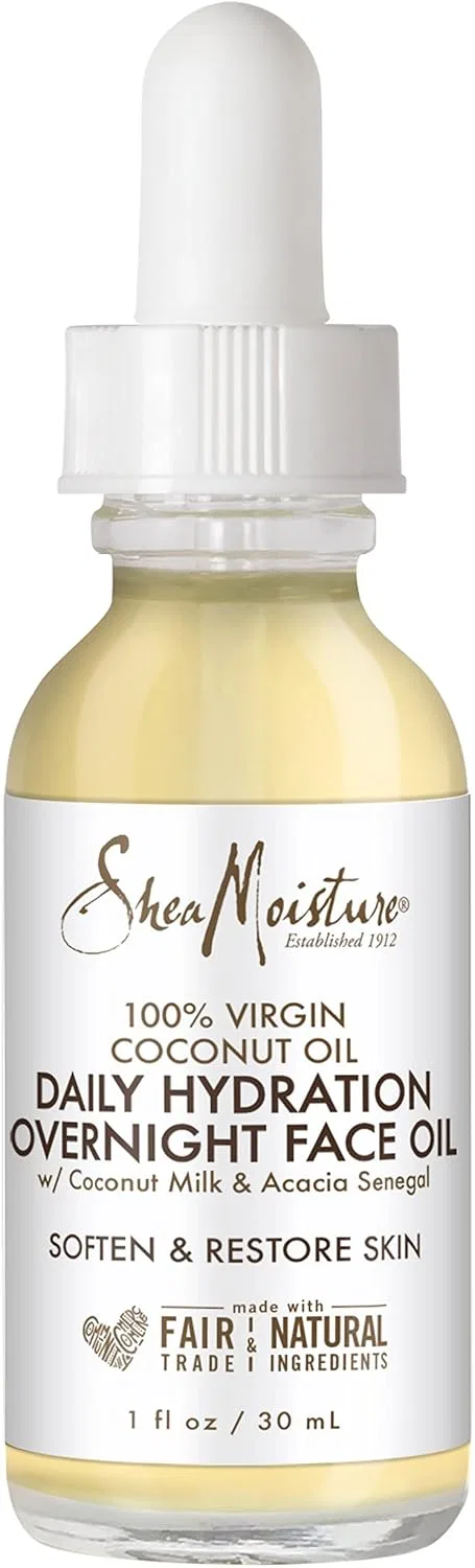 Масло для лица ночное Shea Moisture 100% Virgin Coconut Oil Daily Hydration Overnight Face Oil, 1 унция