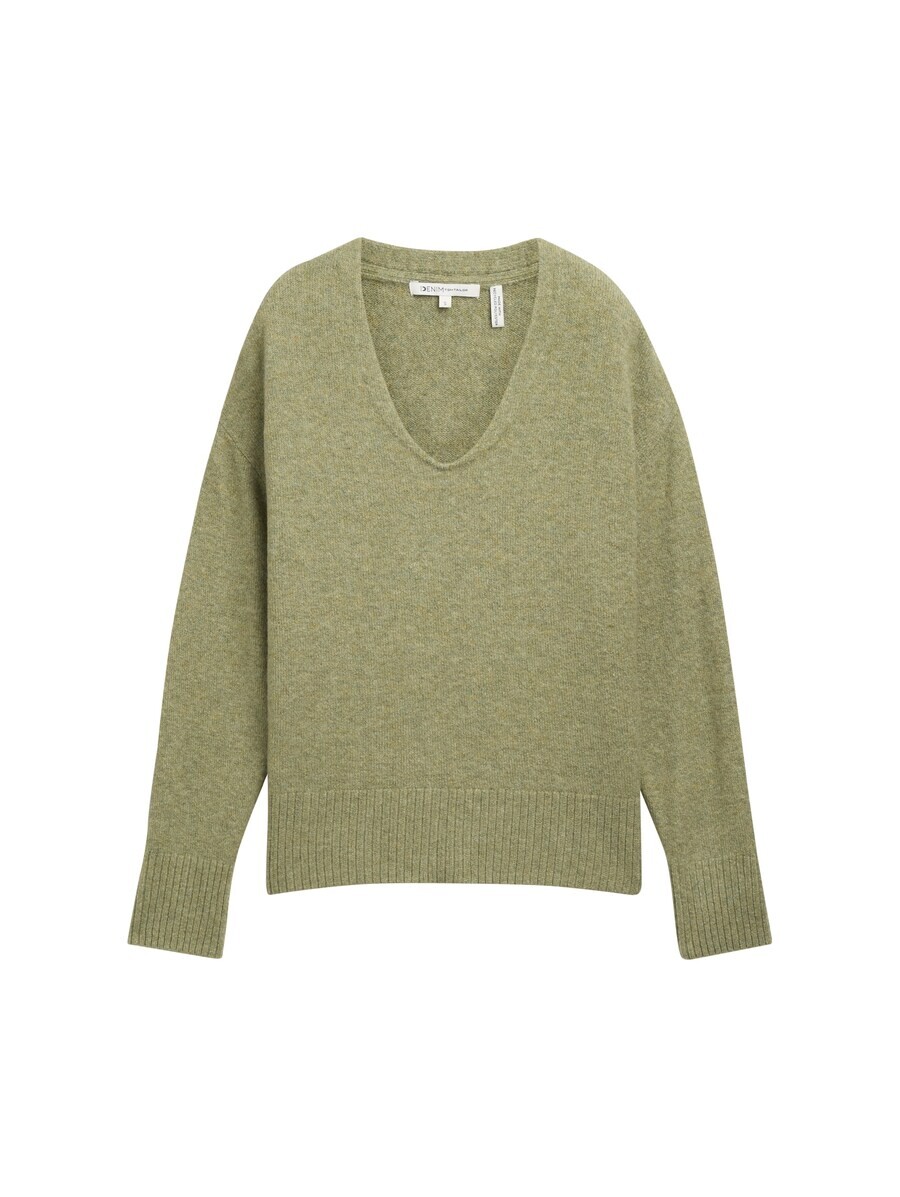 

Базовый свитер TOM TAILOR DENIM Sweater, зеленый