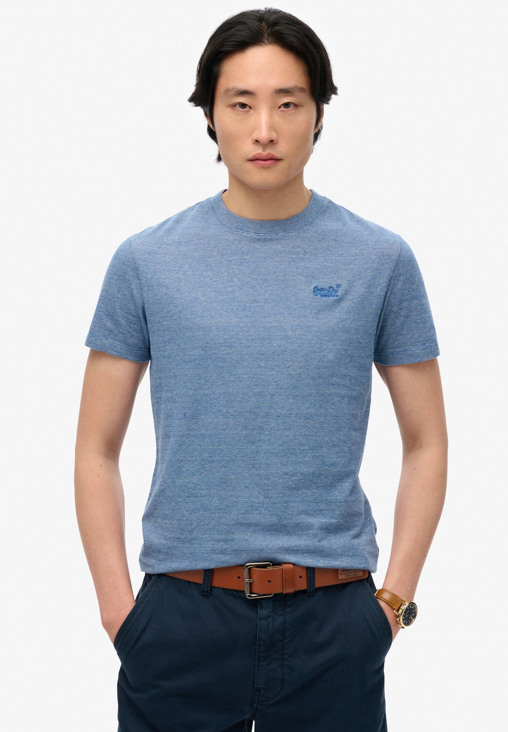 

Базовая футболка VINTAGE LOGO EMB Superdry, светло-голубой