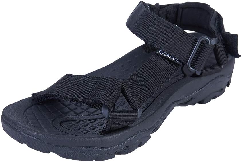

Мужские спортивные сандалии Colgo Comfort Classic с поддержкой свода стопы для походов, активного отдыха и пляжа, водонепроницаемые, черный