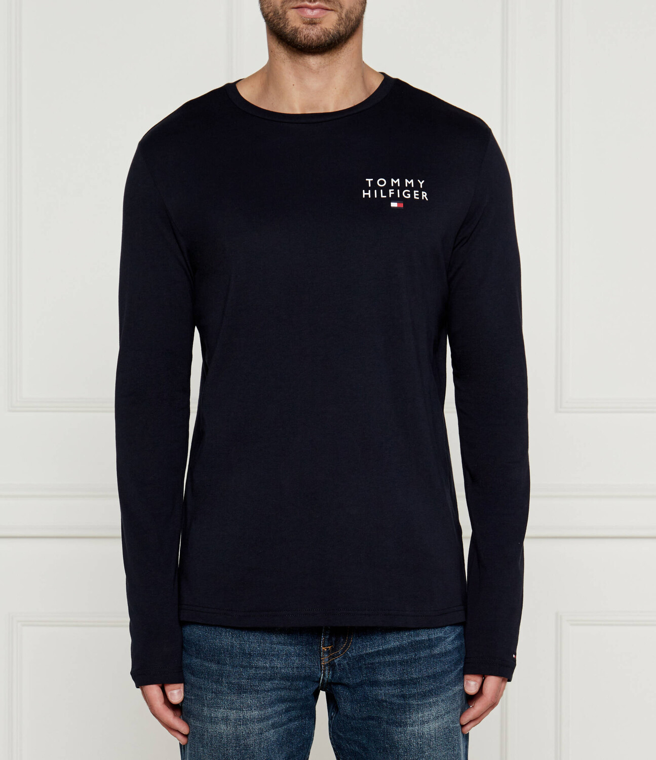 

Лонгслив Tommy Hilfiger Regular Fit, темно-синий