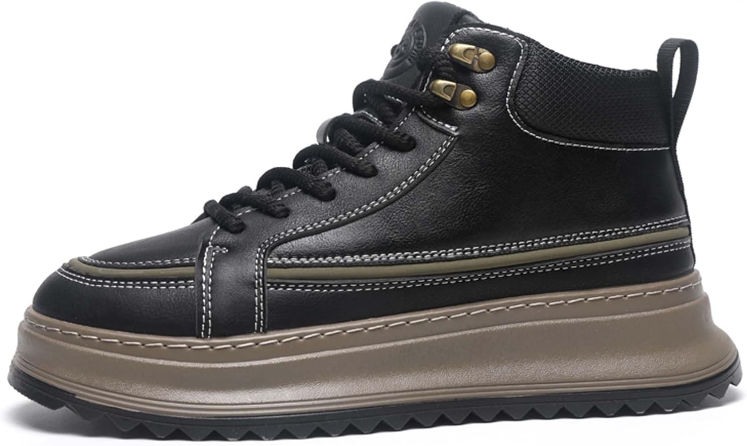 

Зимние высокие и плюшевые толстые модные повседневные снежные ботинки, противоскользящие и водонепроницаемые походные ботинки Generic, черный