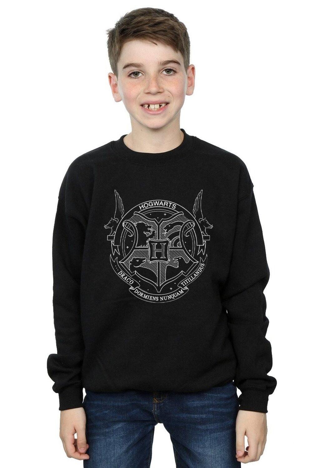 

Толстовка с печатью Хогвартса Harry Potter, черный