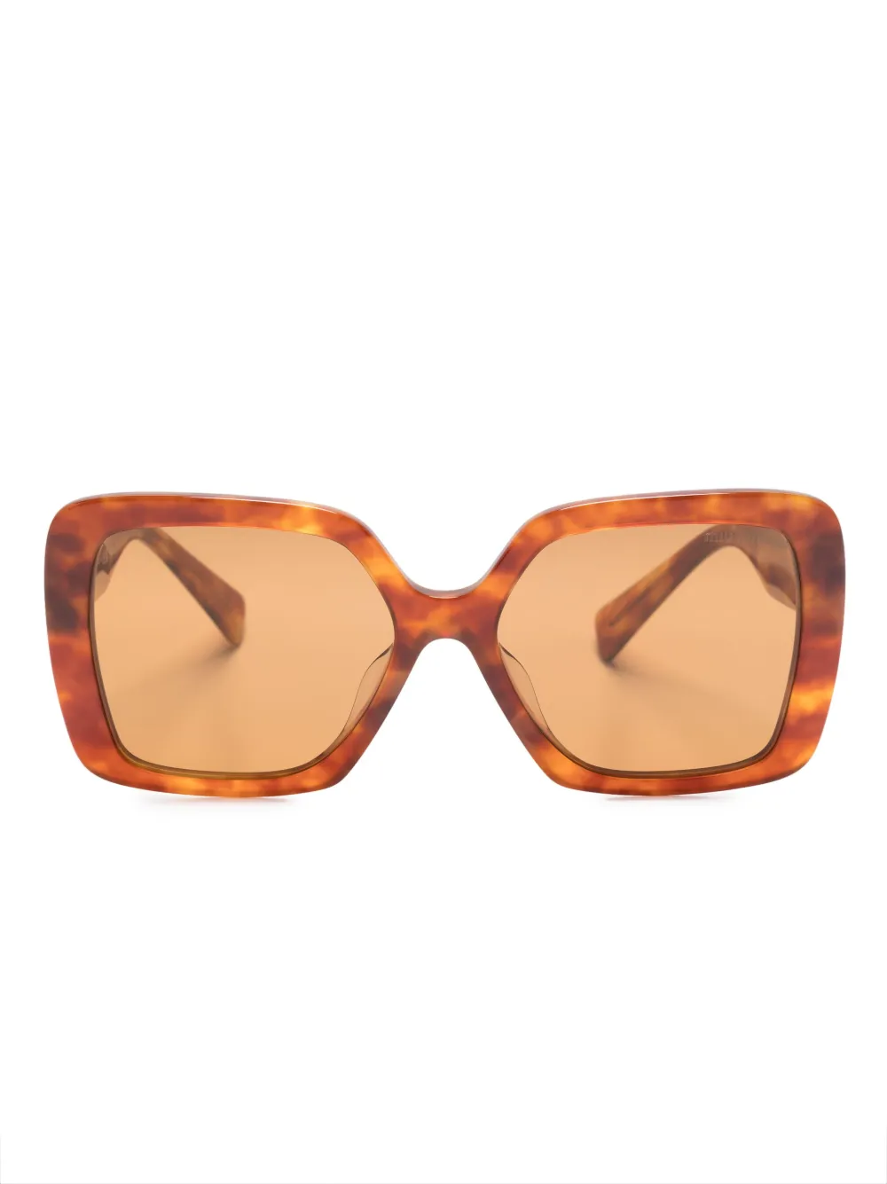 

Солнцезащитные очки в оправе черепаховой расцветки Miu Miu Eyewear, коричневый