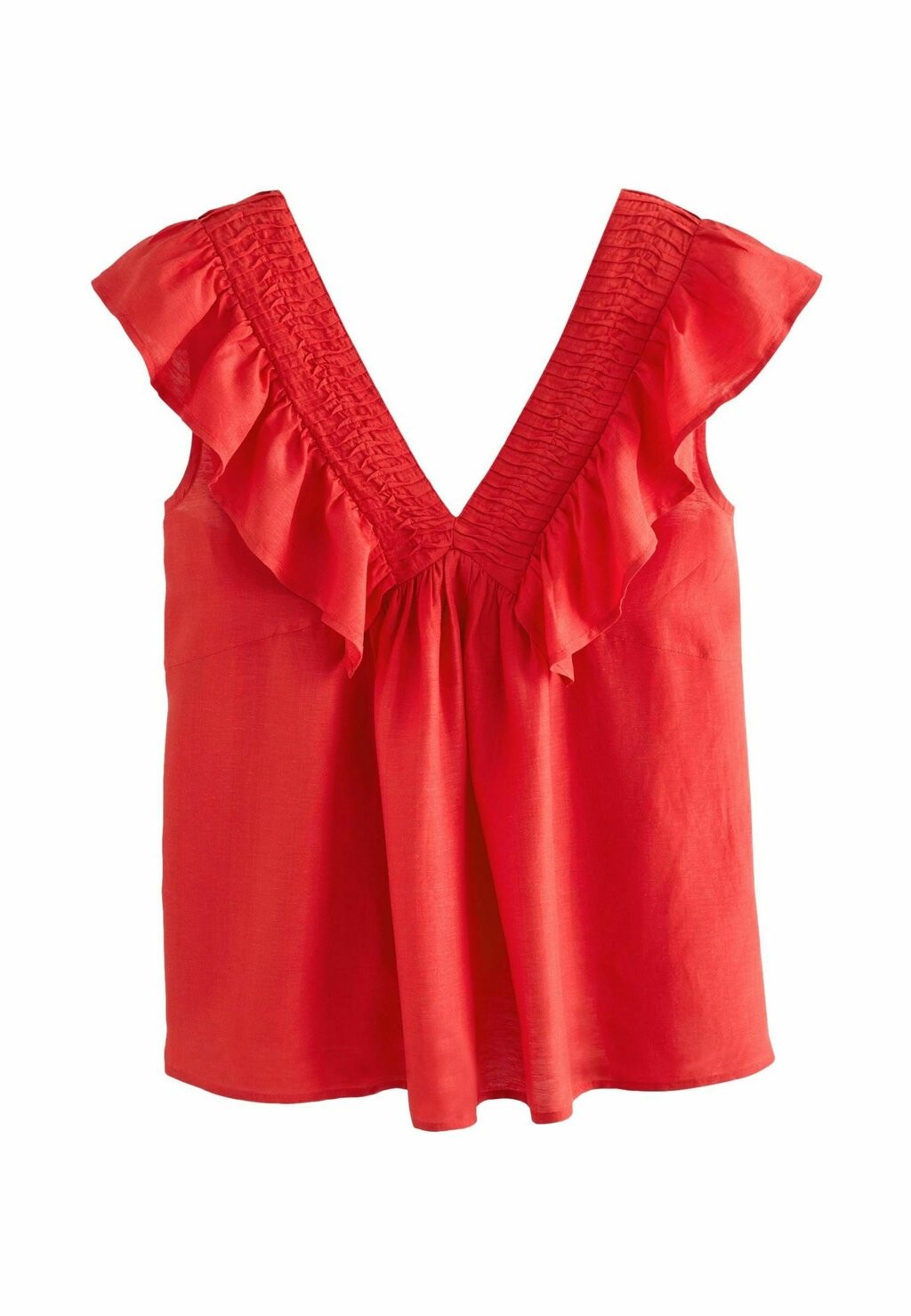 

Блуза RUFFLE V NECK REGULAR FIT Next, красный