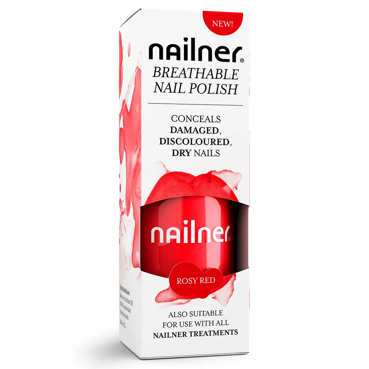 Дышащий лак для ногтей Nailner Rosy Red Nailner