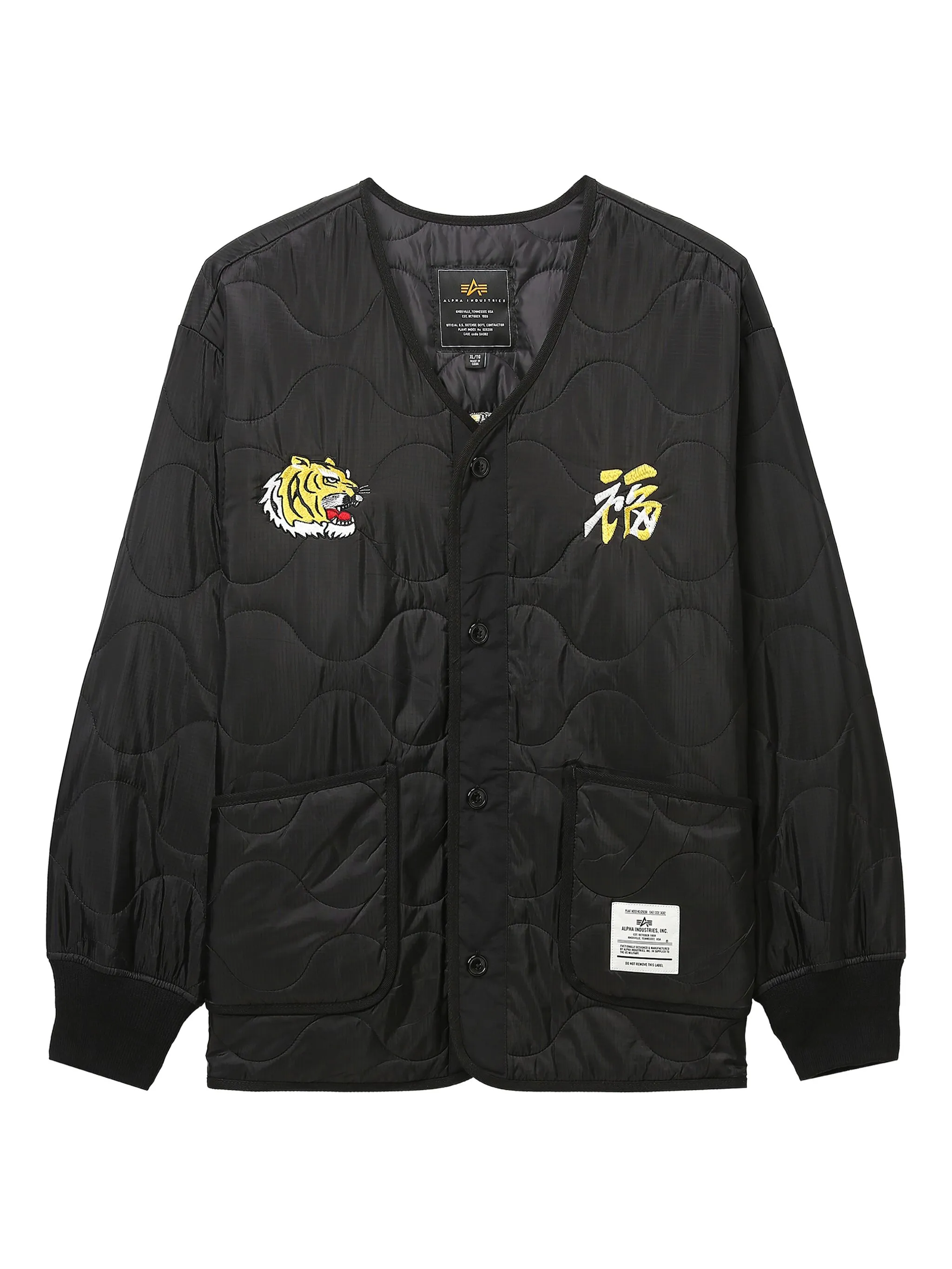 

Стеганый бомбер Alpha Industries, черный
