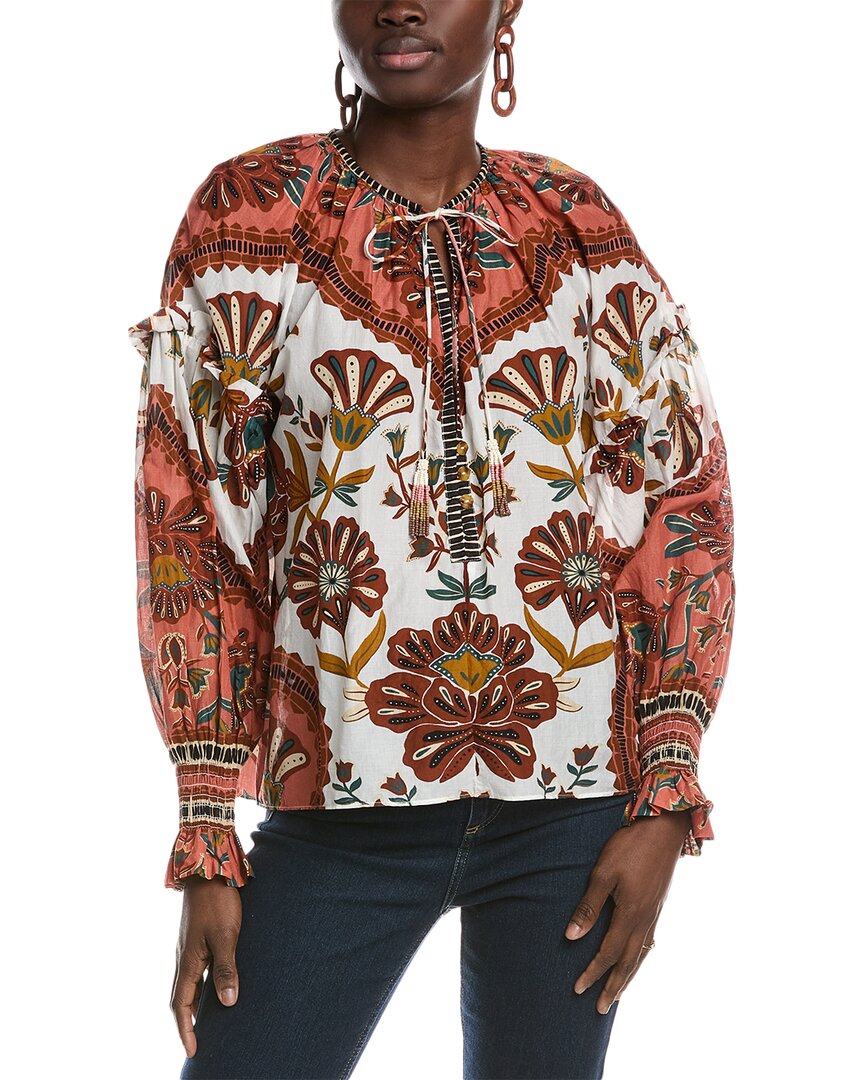 

Ферм Рио Риад Крем блузка FARM Rio, белый