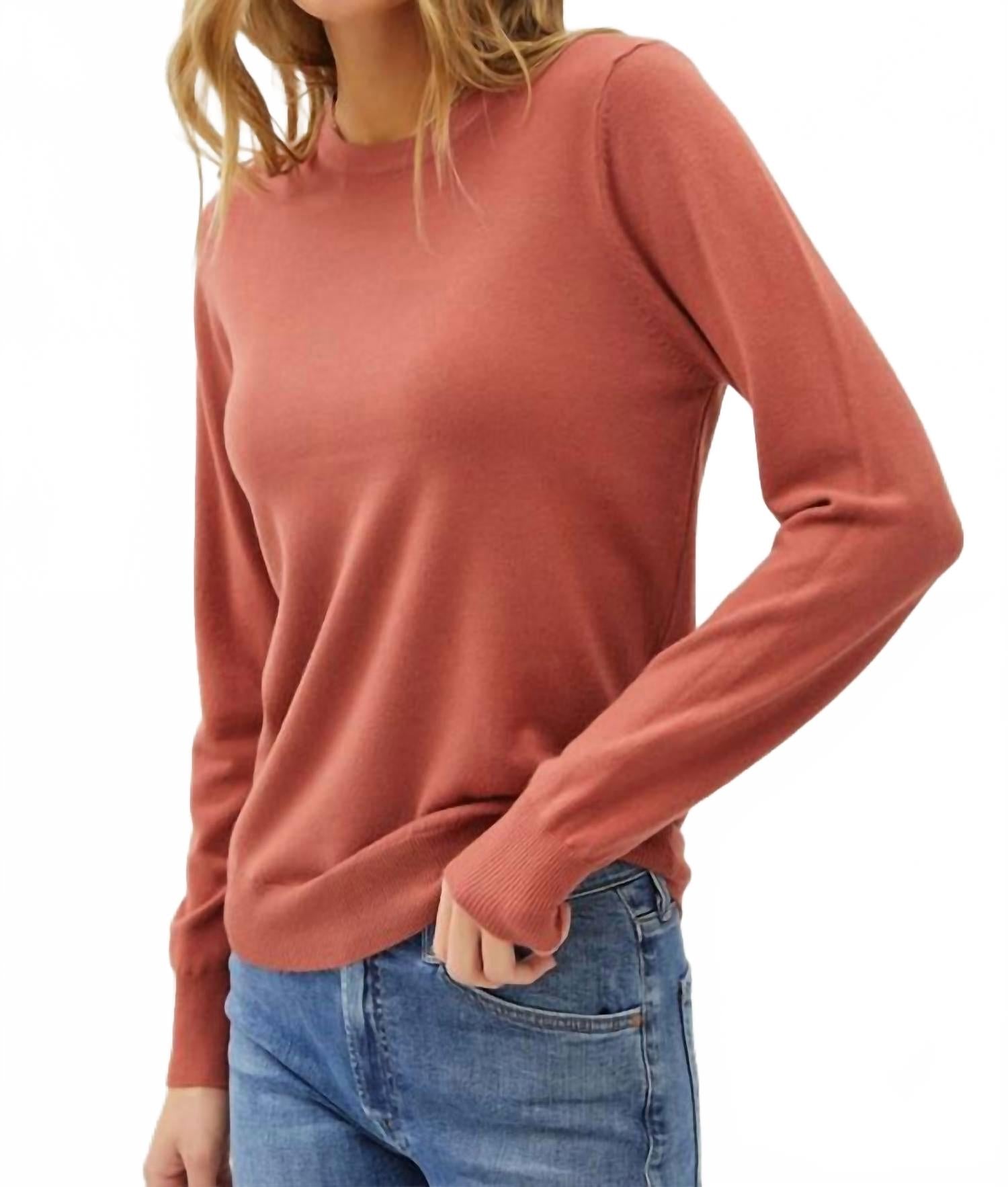 

Свитер с круглым вырезом в кирпичном цвете Be cool, Brick