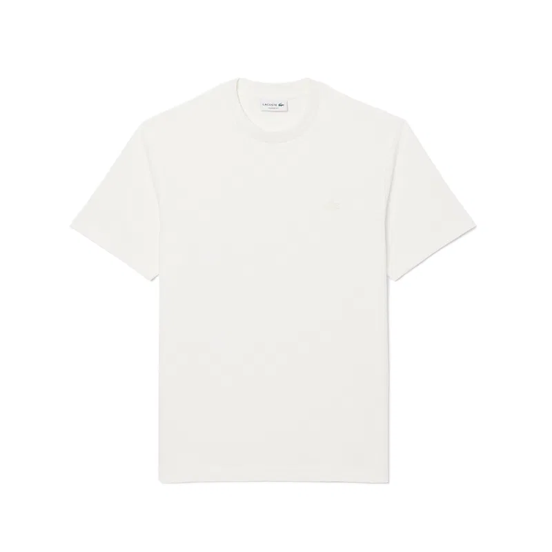 Футболка с вышитым логотипом LACOSTE, Ecru