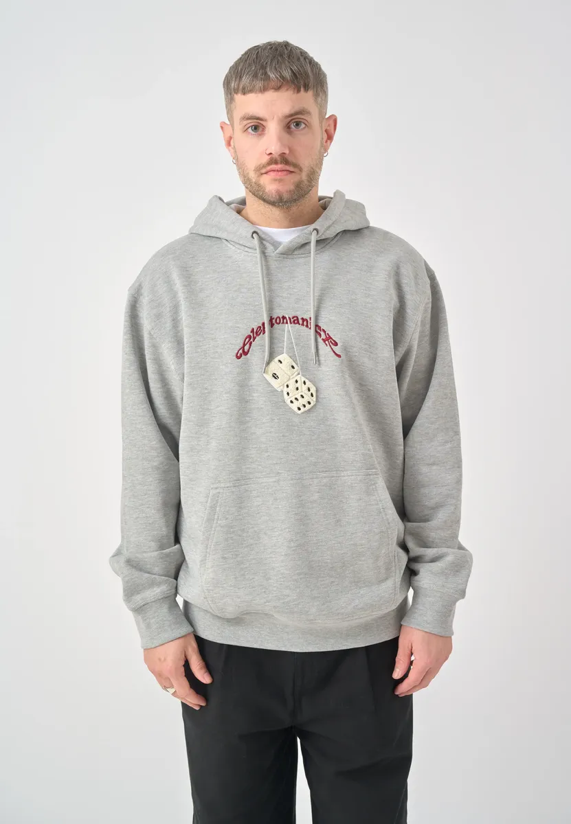 

Толстовка Cleptomanicx с капюшоном "Boxy Hooded Racing", свободного кроя, серый