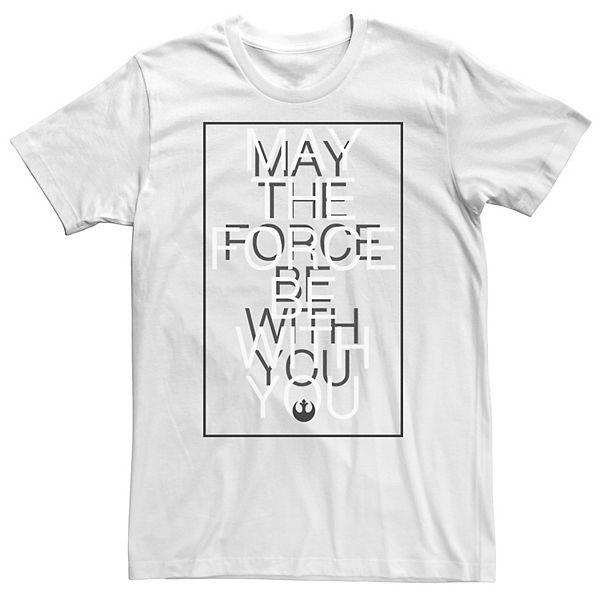 

Футболка Big & Tall Star Wars May the Force Word Stack Licensed Character