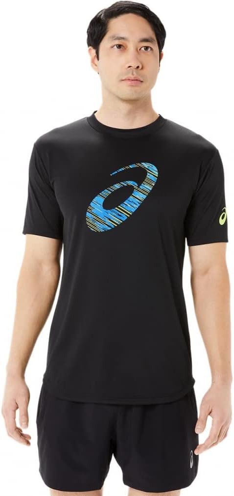 

Футболка для гандбола Asics 2073A032 с термопринтом и коротким рукавом, черный/синий