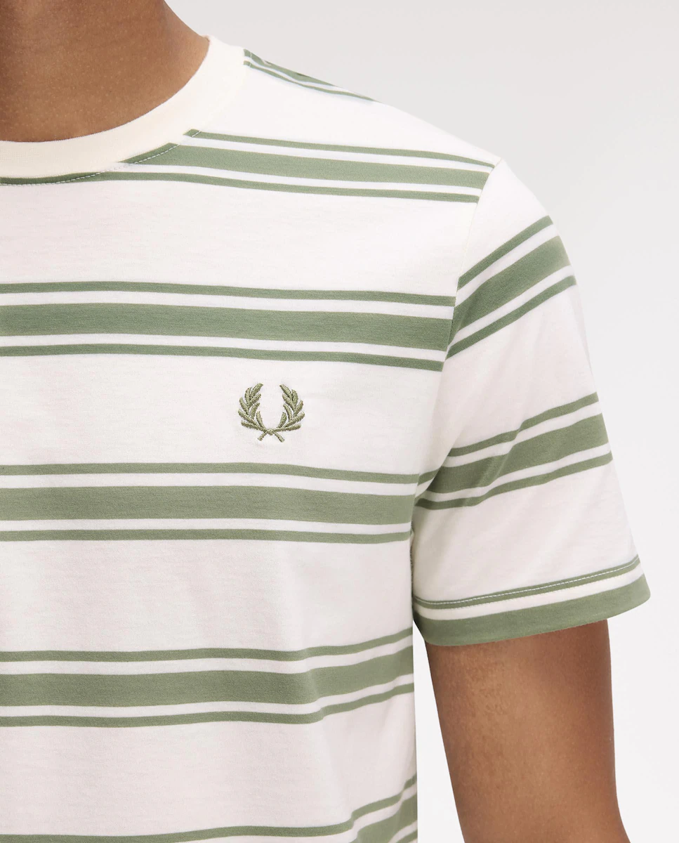 

Мужская футболка с коротким рукавом и круглым вырезом Fred Perry, белый
