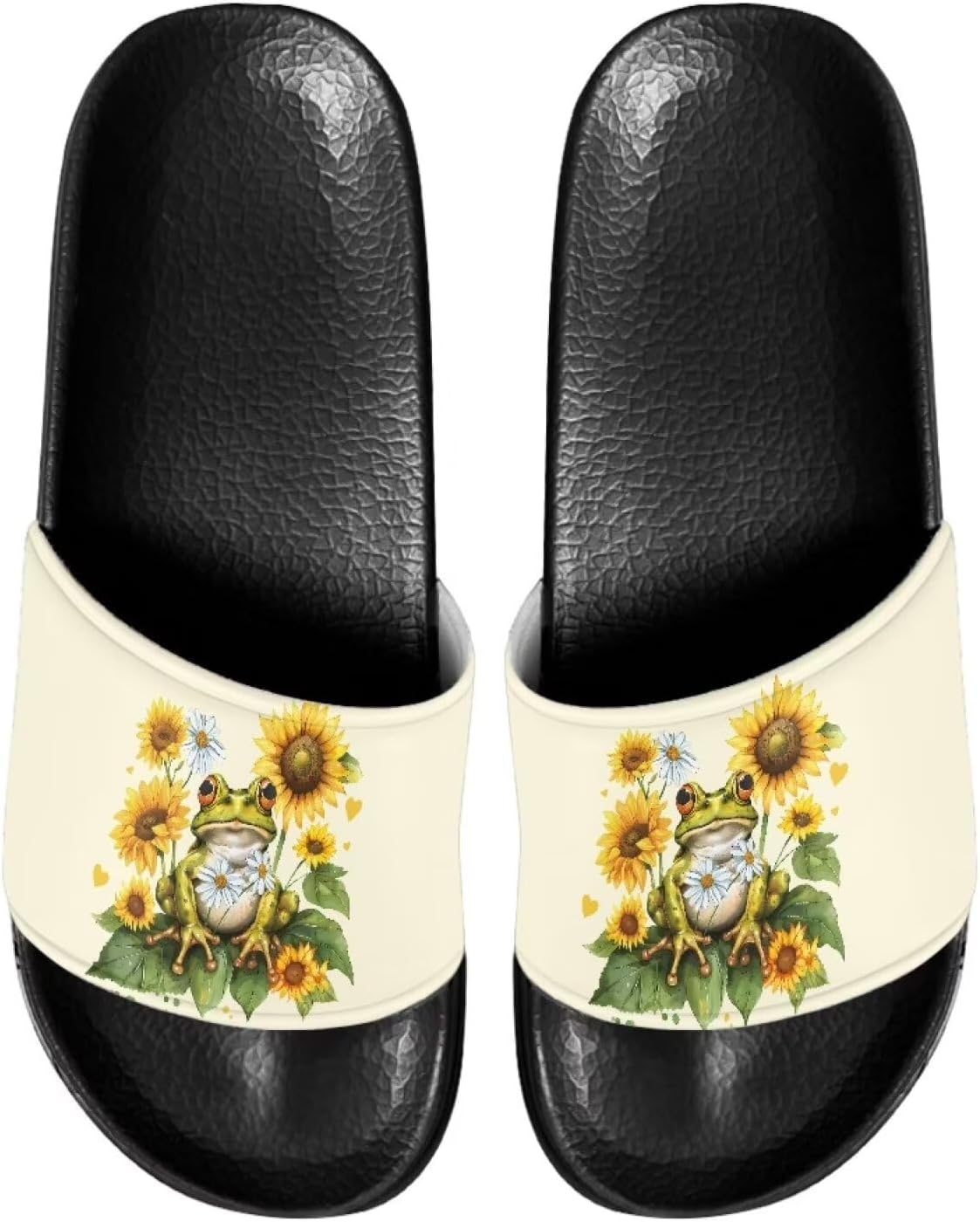 

Шлепанцы для женщин и мужчин, нескользящие тапочки для душа Judentidos, Sunflower Frog