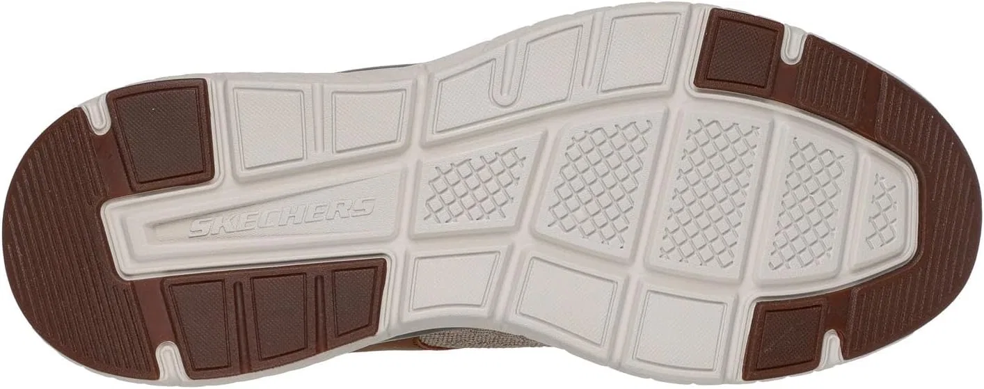 Мужские кроссовки Skechers Arch Fit Crosser - Emeric Trainers, Taupe Brown Knit Synthetic — фото 2