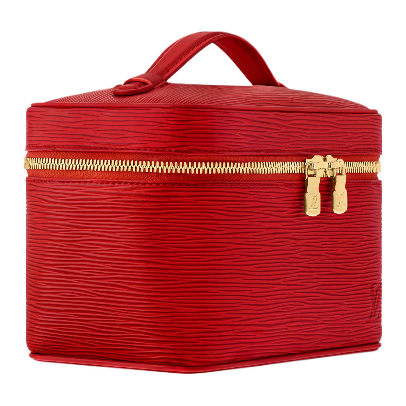 LOUIS VUITTON Миниатюрная косметичка из натуральной кожи Эпи красного цвета Louis — фото 2
