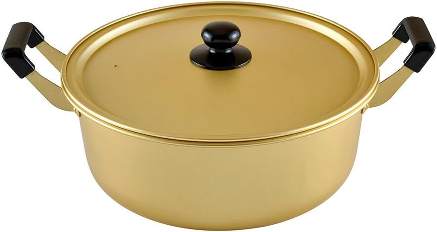 

Toyomi-an RA-9703 Кастрюля с двумя ручками, алюминиевая кастрюля, 11,8 дюйма (30 см), только для газовых плит WAHEI FREIZ