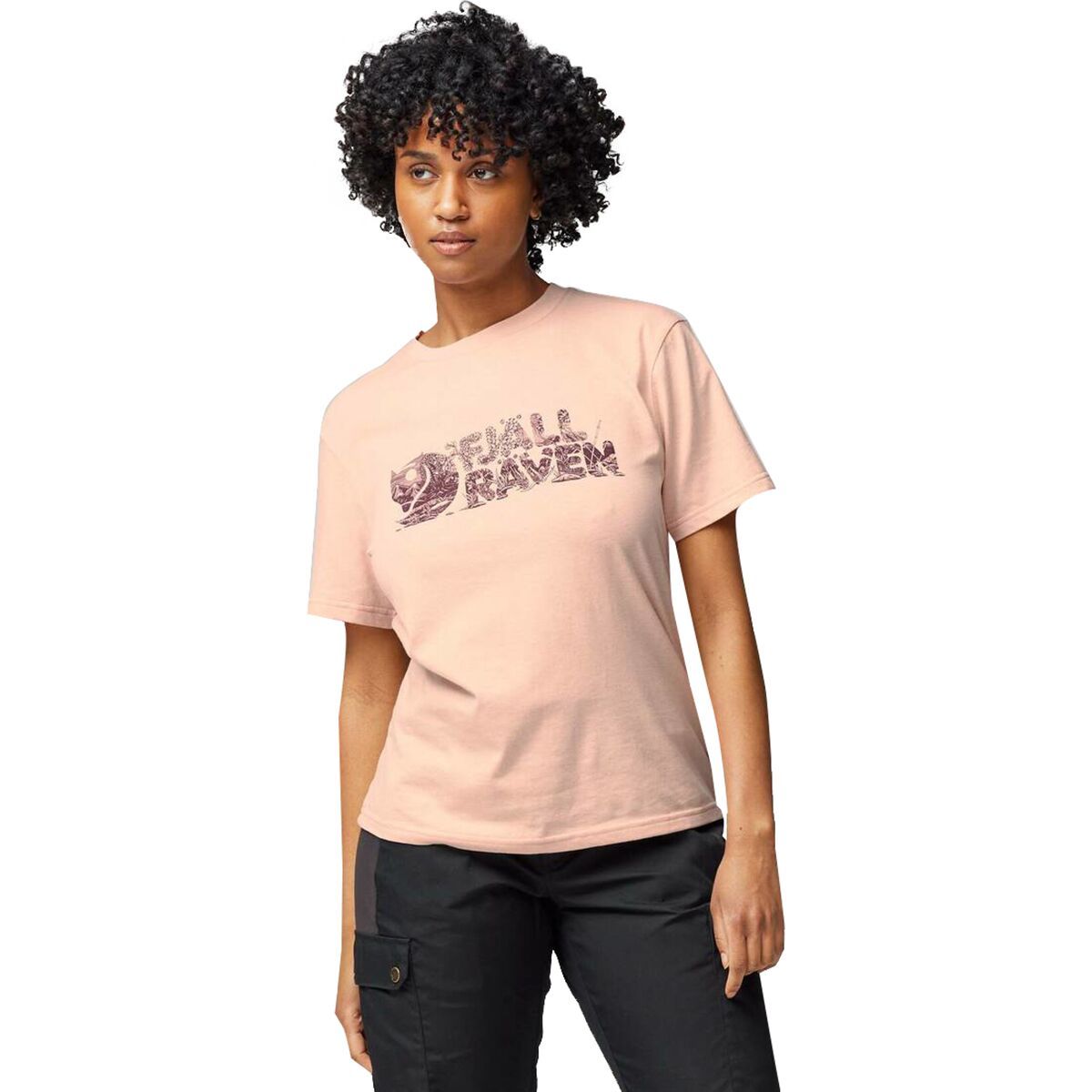 

Футболка с логотипом Lush Fjallraven, цвет chalk rose