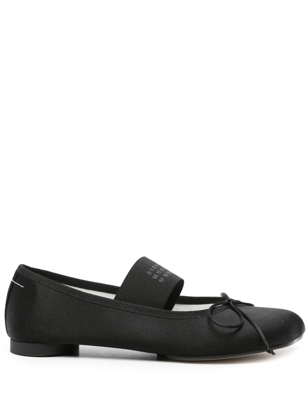 Атласные балетки Atomic MM6 Maison Margiela, черный
