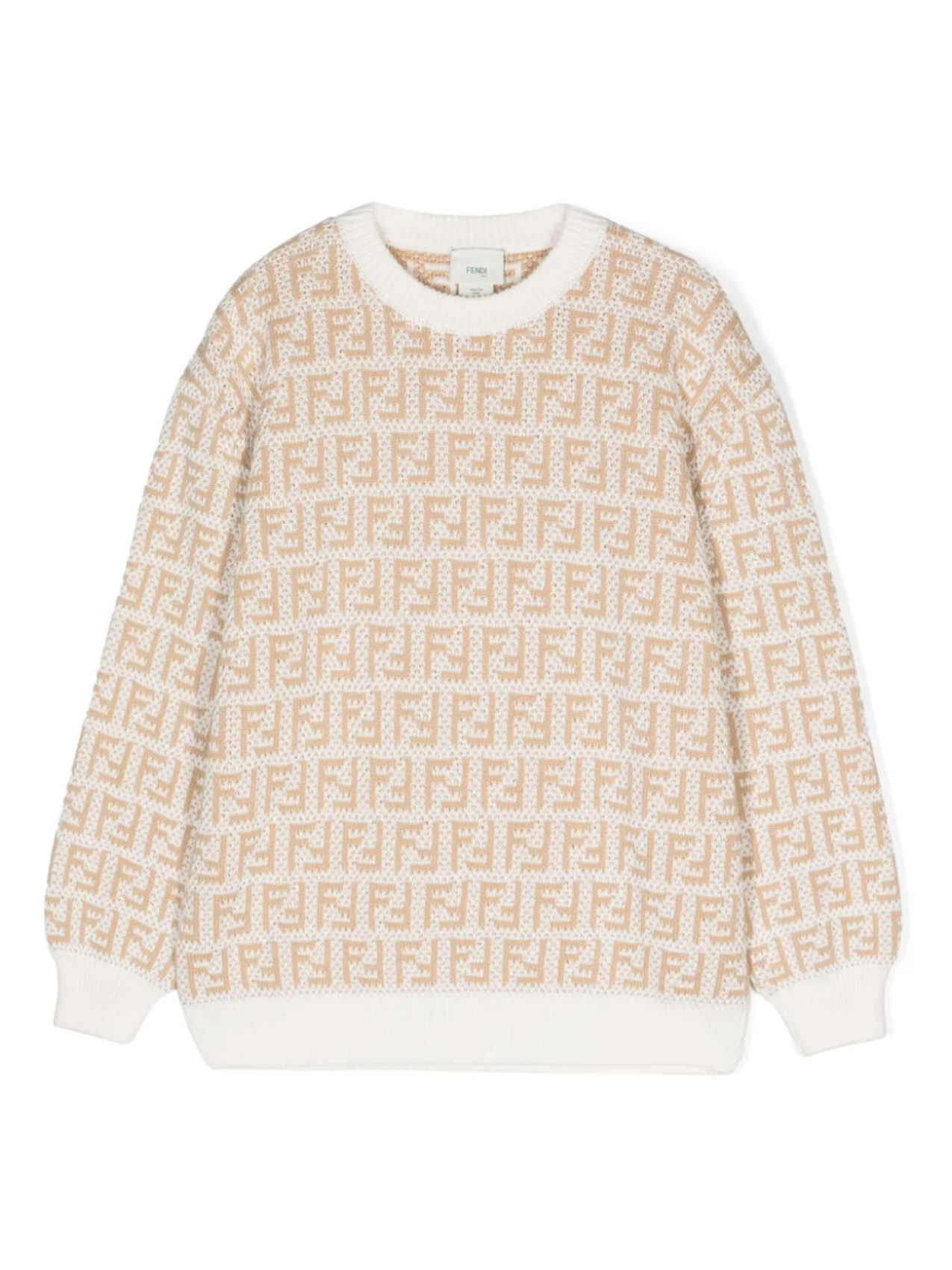 

Джемпер с логотипом Fendi Kids, коричневый