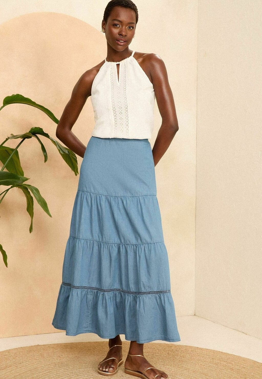 

Юбка А-силуэта TIERED DETAIL REGULAR FIT Love & Roses, синий