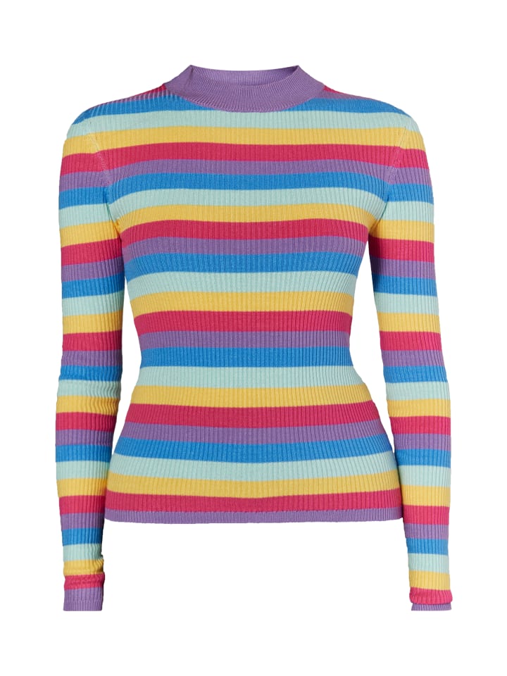 

Женский вязаный свитер в рубчик, многоцветный фиолетовый myMo