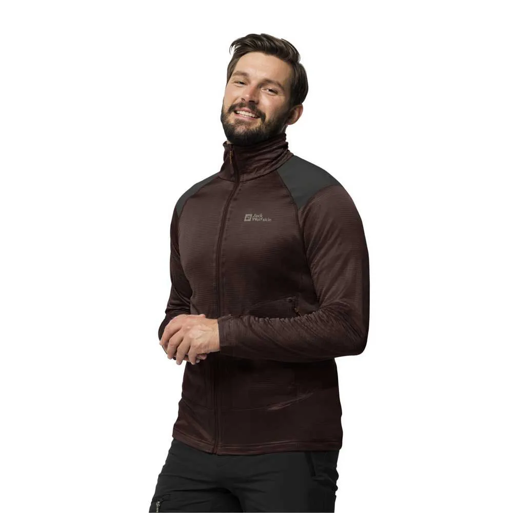 

Флис Jack Wolfskin Kammweg full zip, красный