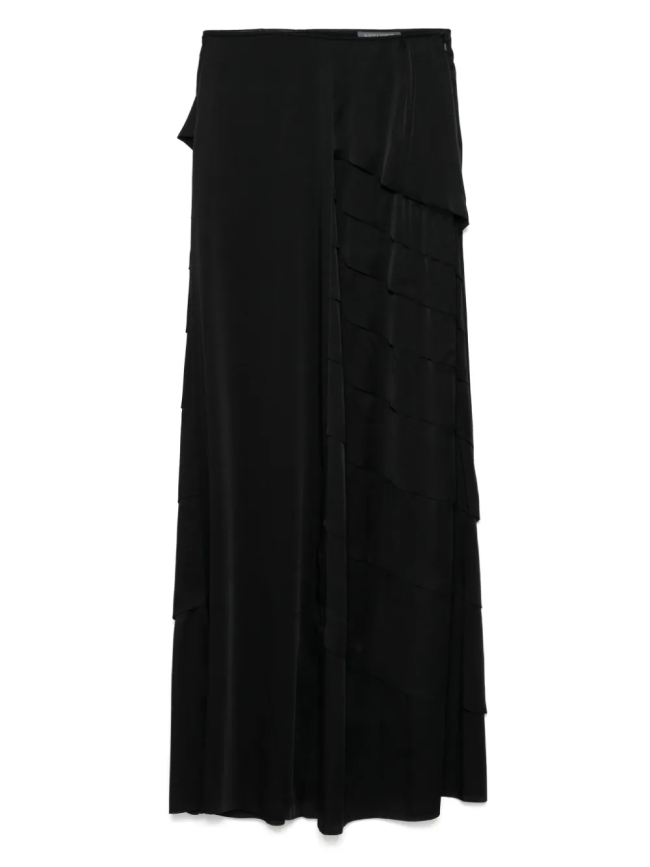 

Юбка макси из атласа Alberta Ferretti, черный
