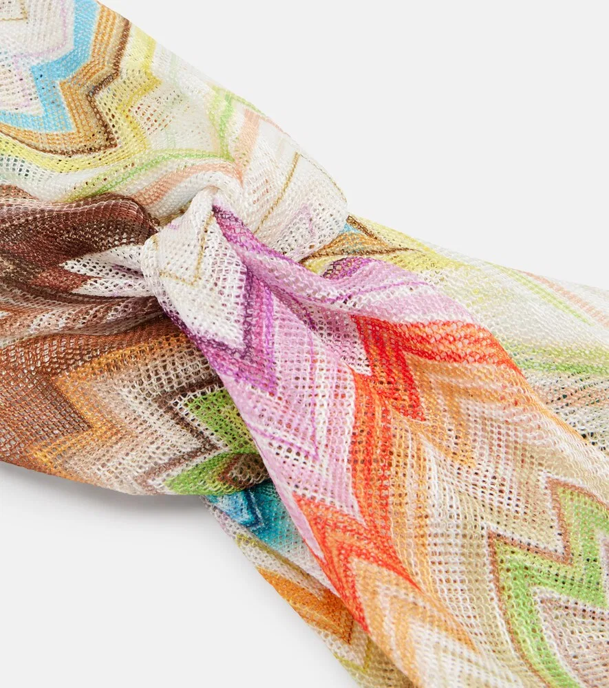 Повязка на голову в виде зигзага Missoni, мультиколор — фото 3
