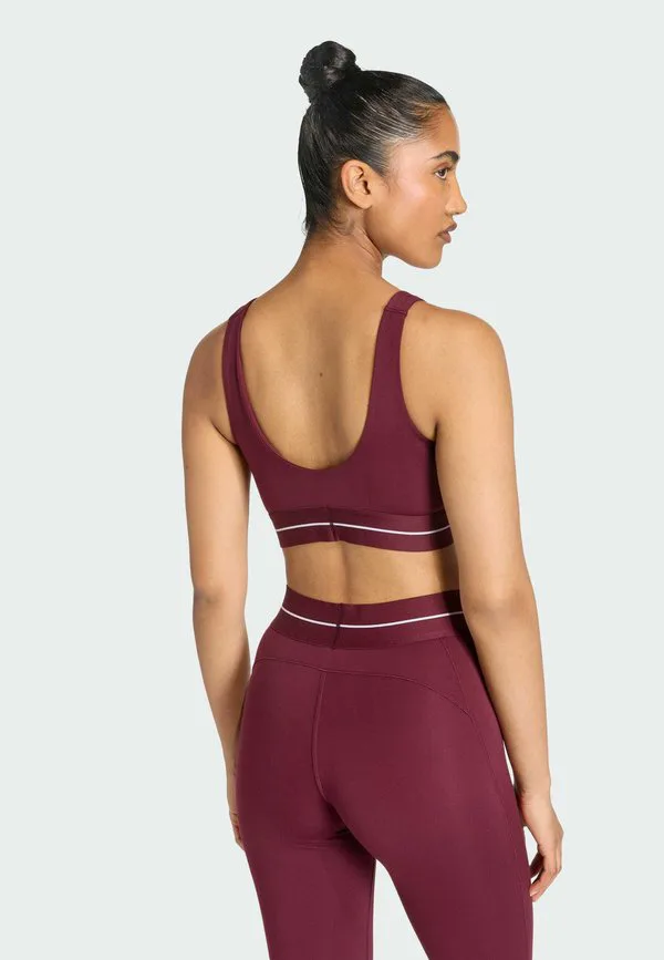 Спортивный бюстгальтер q1 hyg ls средней поддержки Adidas Performance, Maroon — фото 2