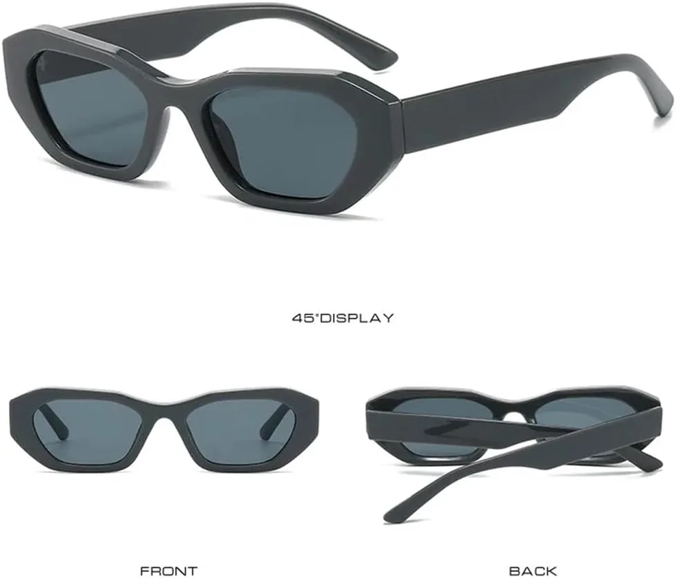 

Женские солнцезащитные очки неправильной формы, защита от УФ-излучения UV400, ретро-леопардовый принт, мужские панк-очки с градиентным переходом цвета VFDHN, 9