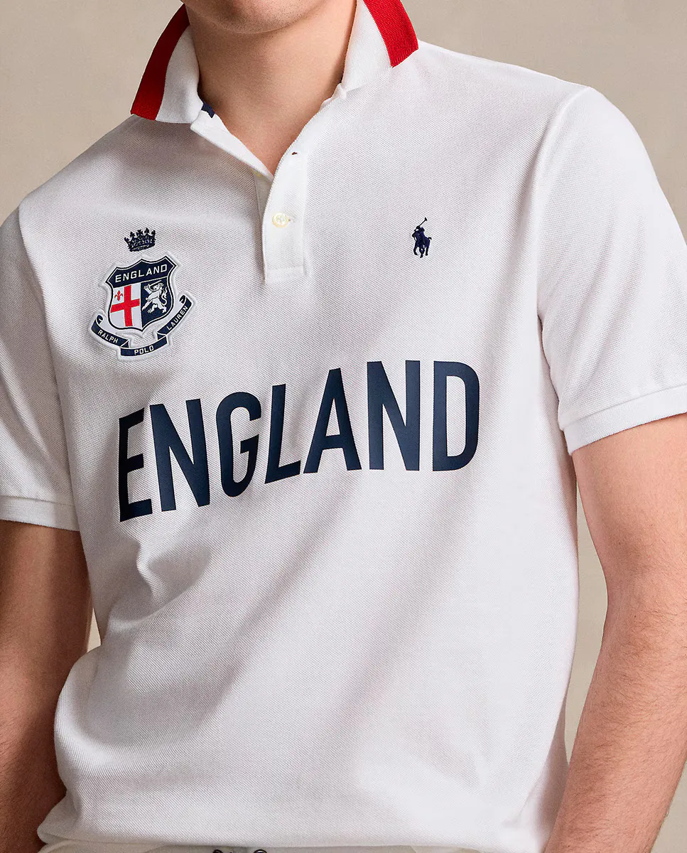 

Мужская рубашка поло из хлопка классического кроя Polo Ralph Lauren, белый