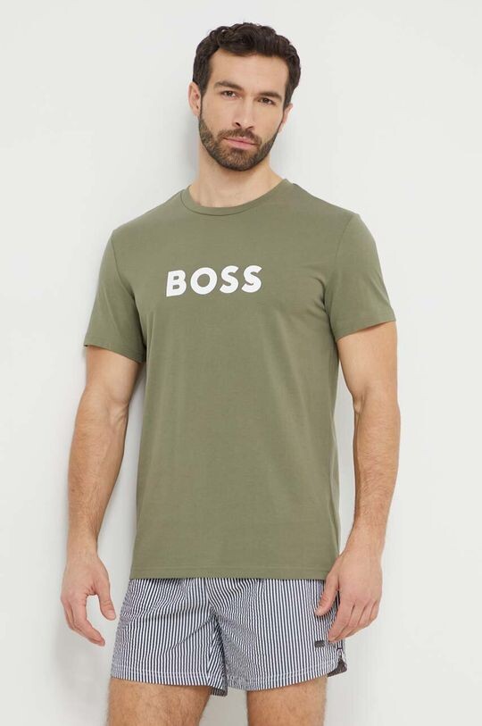 

Хлопковая футболка Boss, зеленый