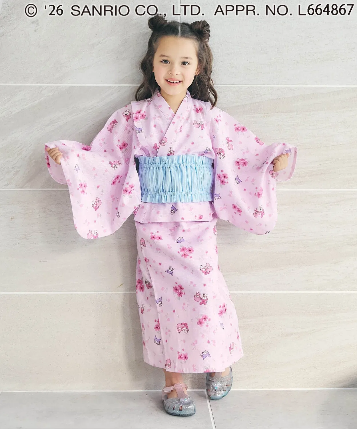 Детское кимоно Yukata с поясом Sanrio Characters