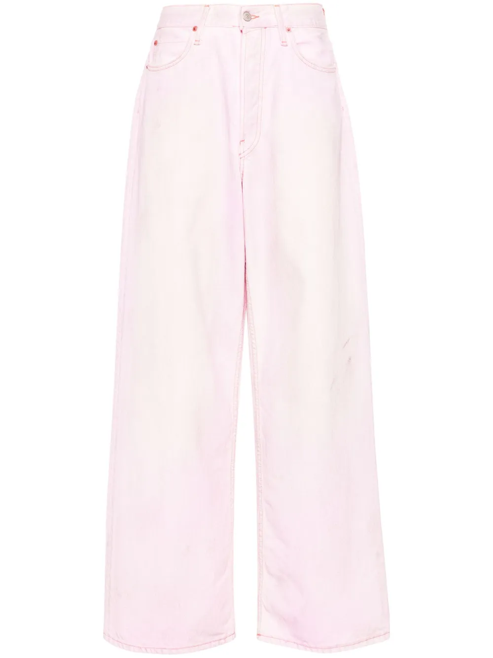 

Широкие джинсы с заниженной талией Acne Studios, розовый
