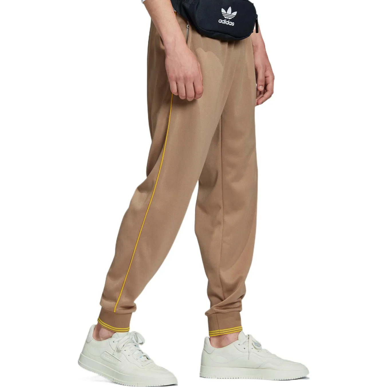 Adidas Originals SAMSTAG вязаные спортивные штаны мужские светло-коричневые — фото 4