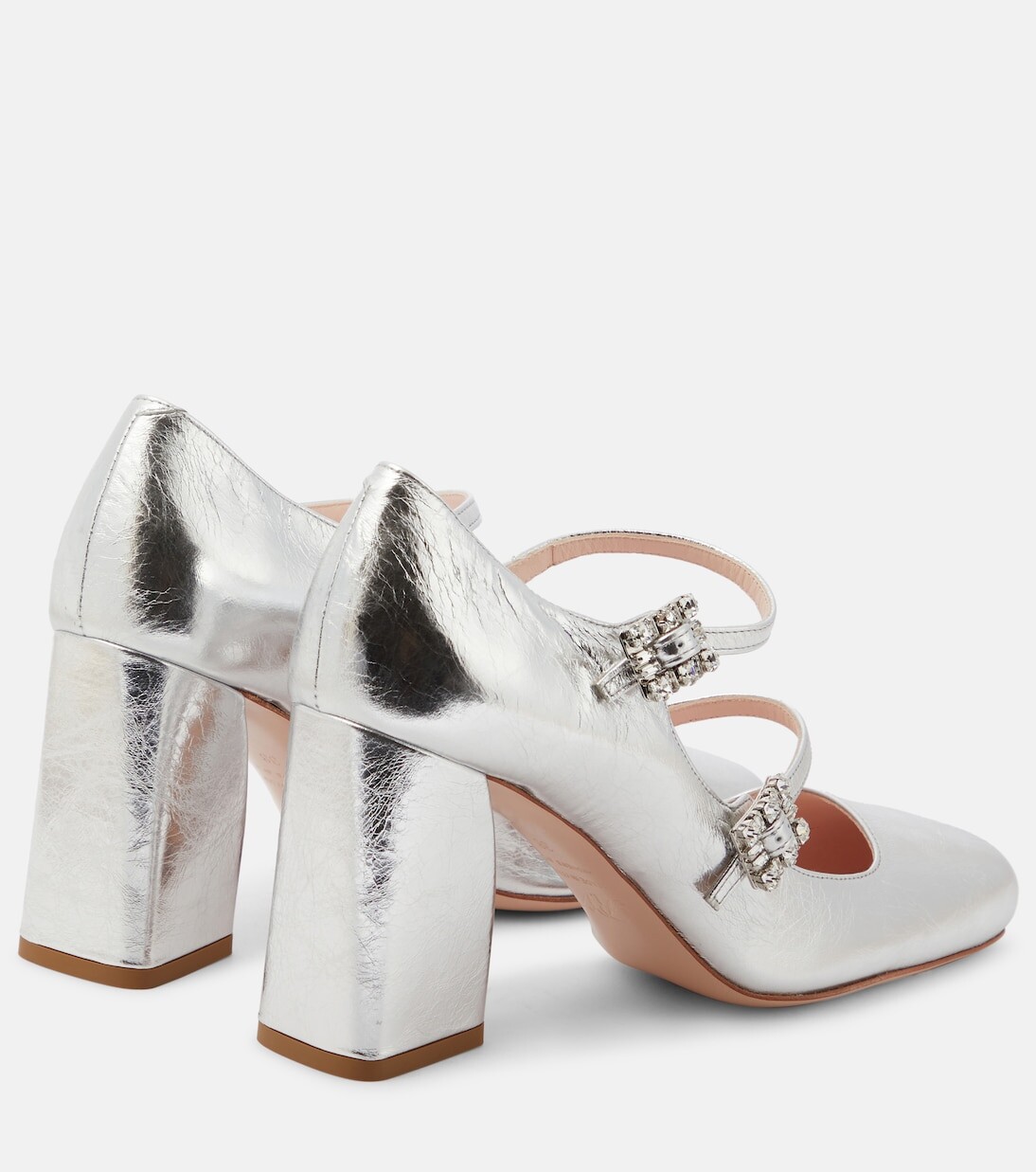 Кожаные туфли babies mini très vivier Roger Vivier, серебряный — фото 3