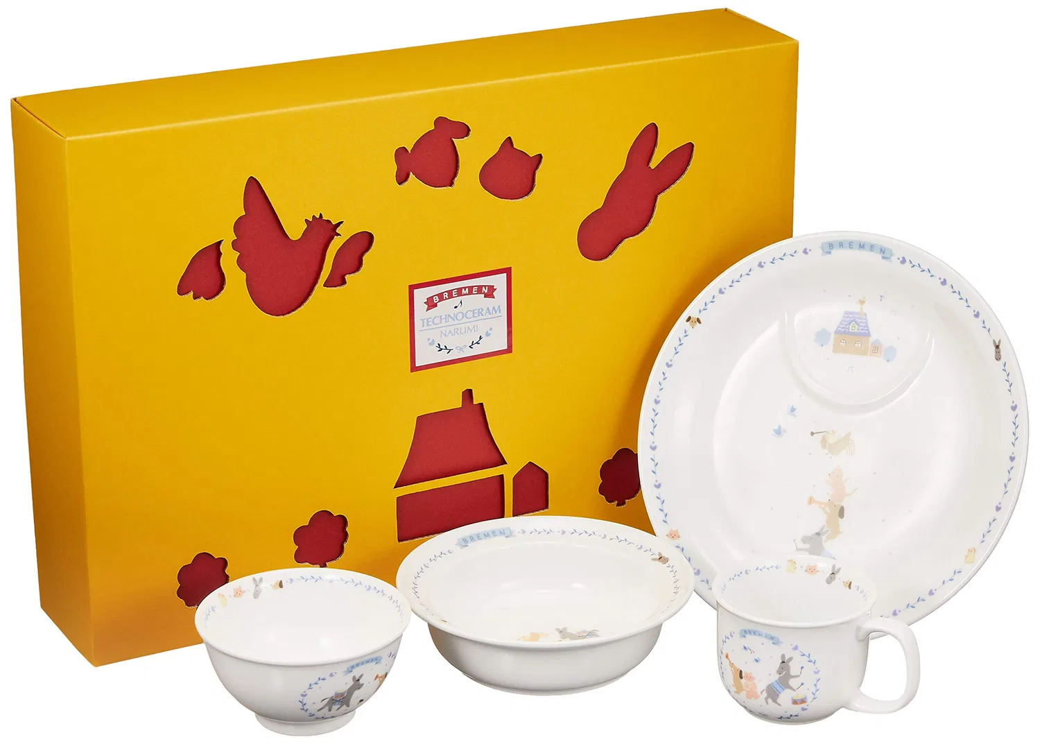 Детский набор посуды «Bremen Toddler Set» из 4 предметов, синий, от NARUMI