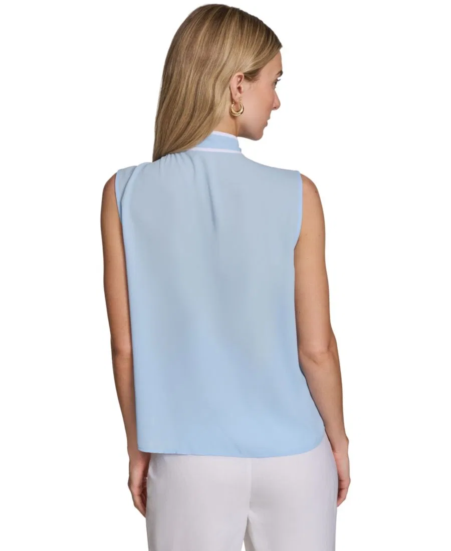Женская плиссированная блузка без рукавов Calvin Klein, Breeze Multi — фото 2
