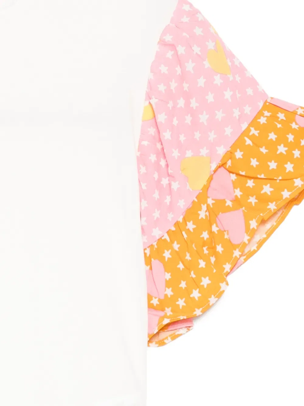 Топ с принтом в виде звезд и сердечек Stella Mccartney Kids, белый — фото 3