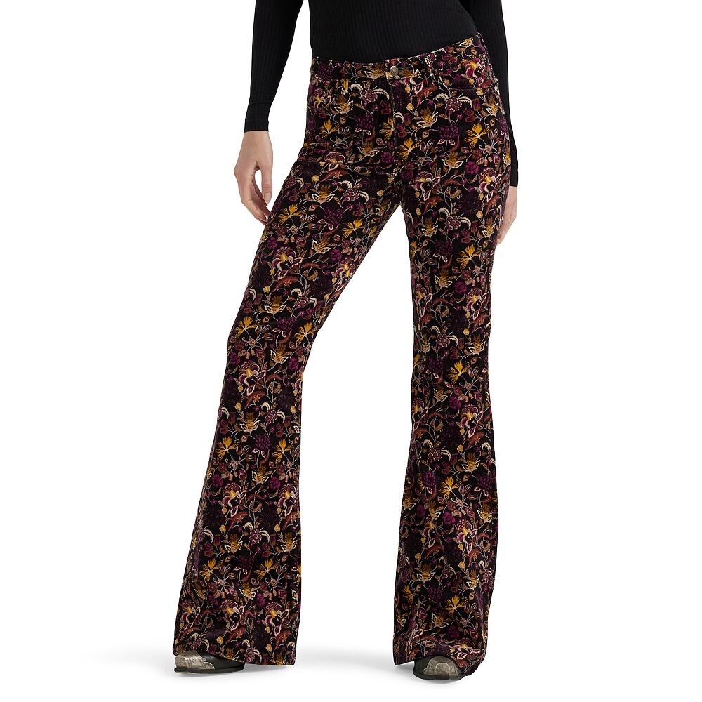 

Женские вельветовые брюки Wrangler Fierce Flare, цвет Midnight Floral
