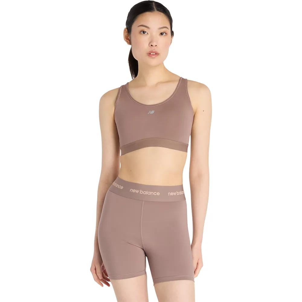

Спортивный бюстгальтер New Balance Essential sports bra, коричневый