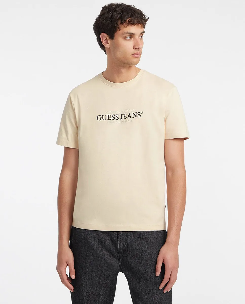 

Футболка с коротким рукавом Guess Jeans, кремовый
